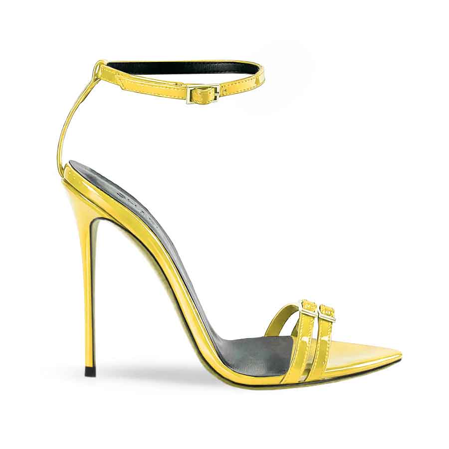 sandalo vernice gialla