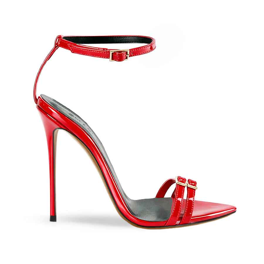 sandalo vernice rossa