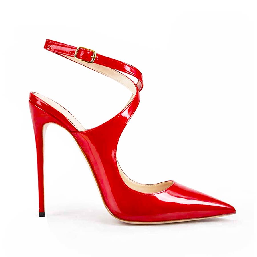 slingback vernice rossa