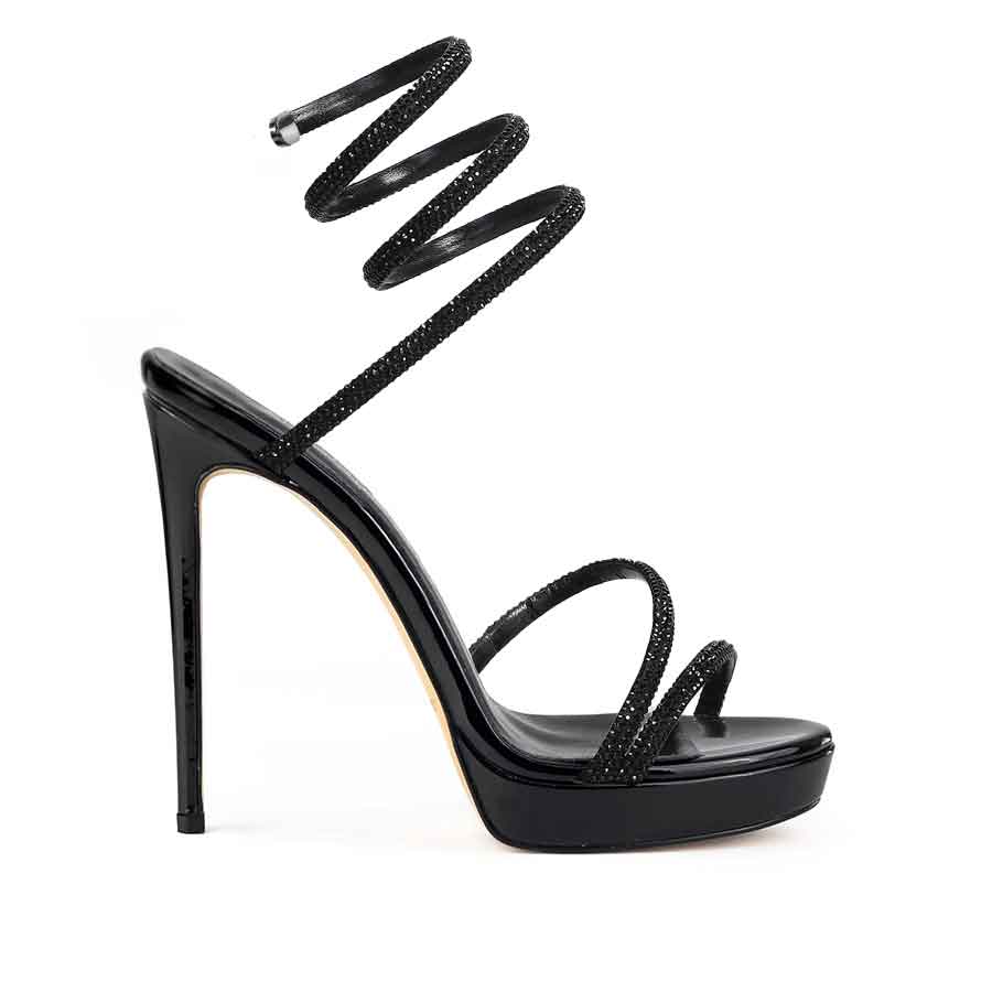 sandalo spirale nero