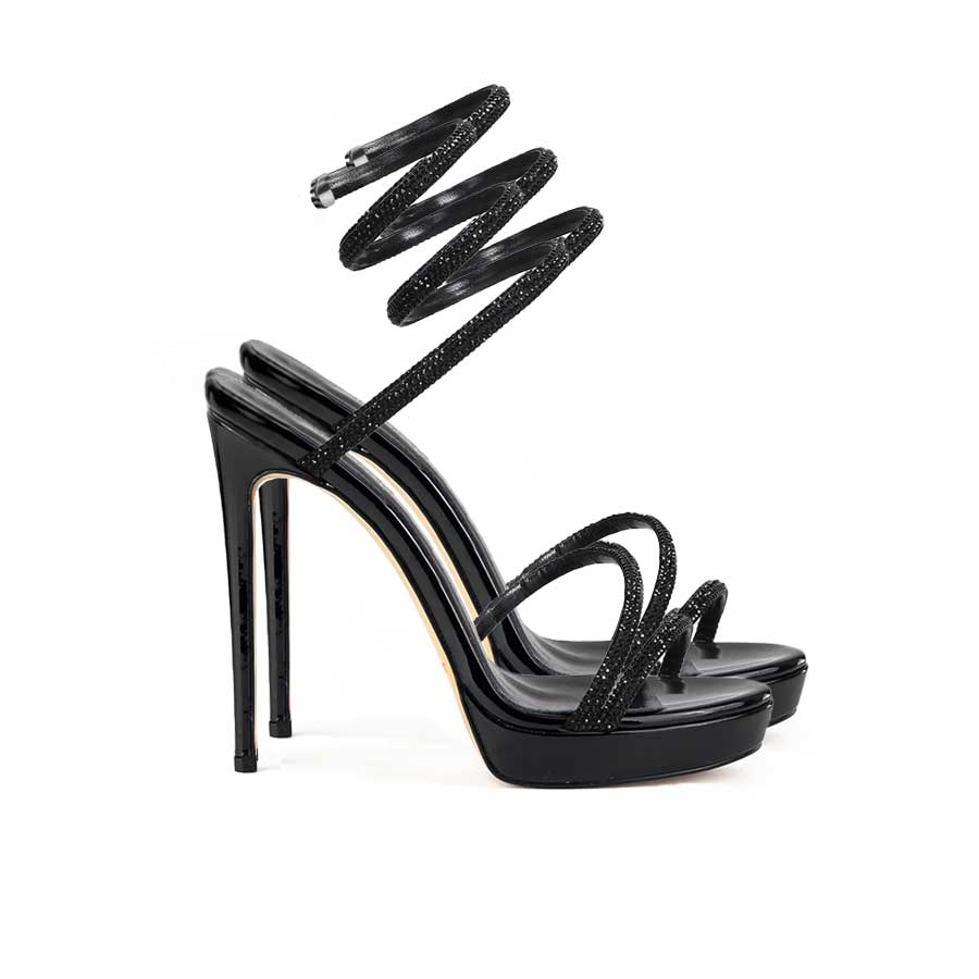 sandalo spirale nero