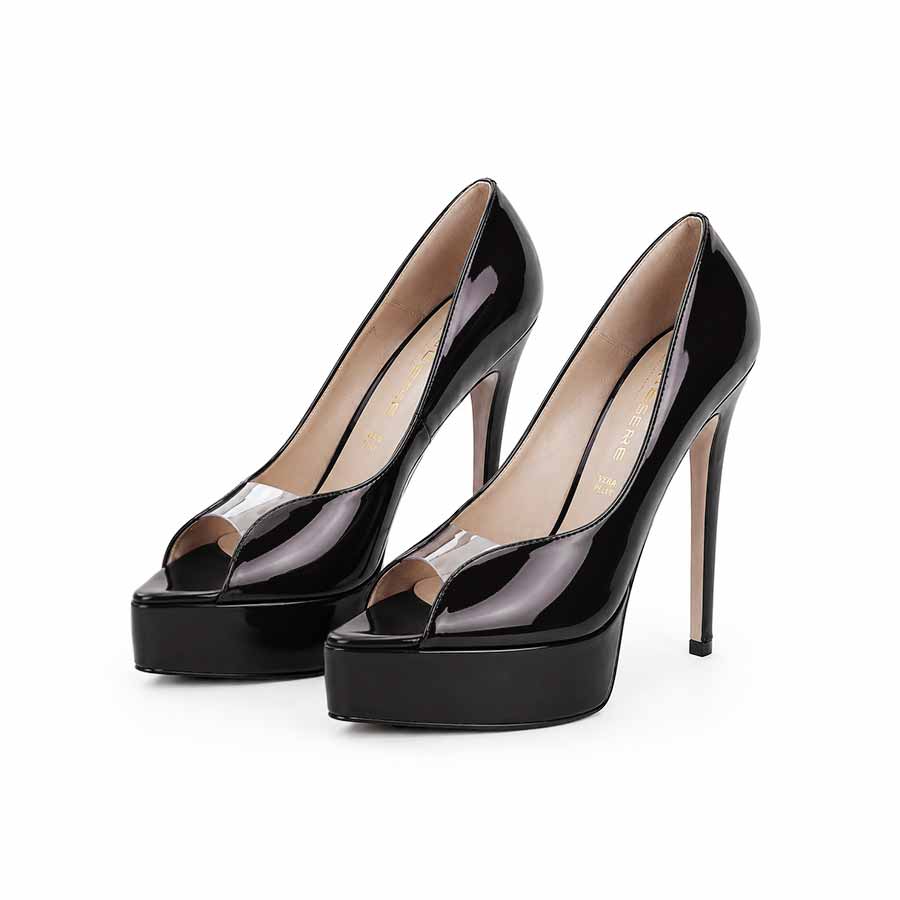 decollette vernice nera