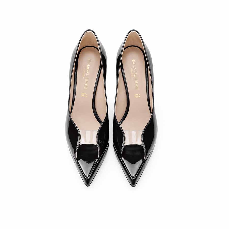decollette vernice nera