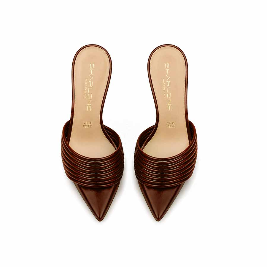 mules pelle testa moro