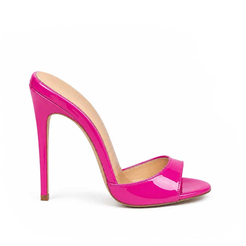 mules vernice fucsia