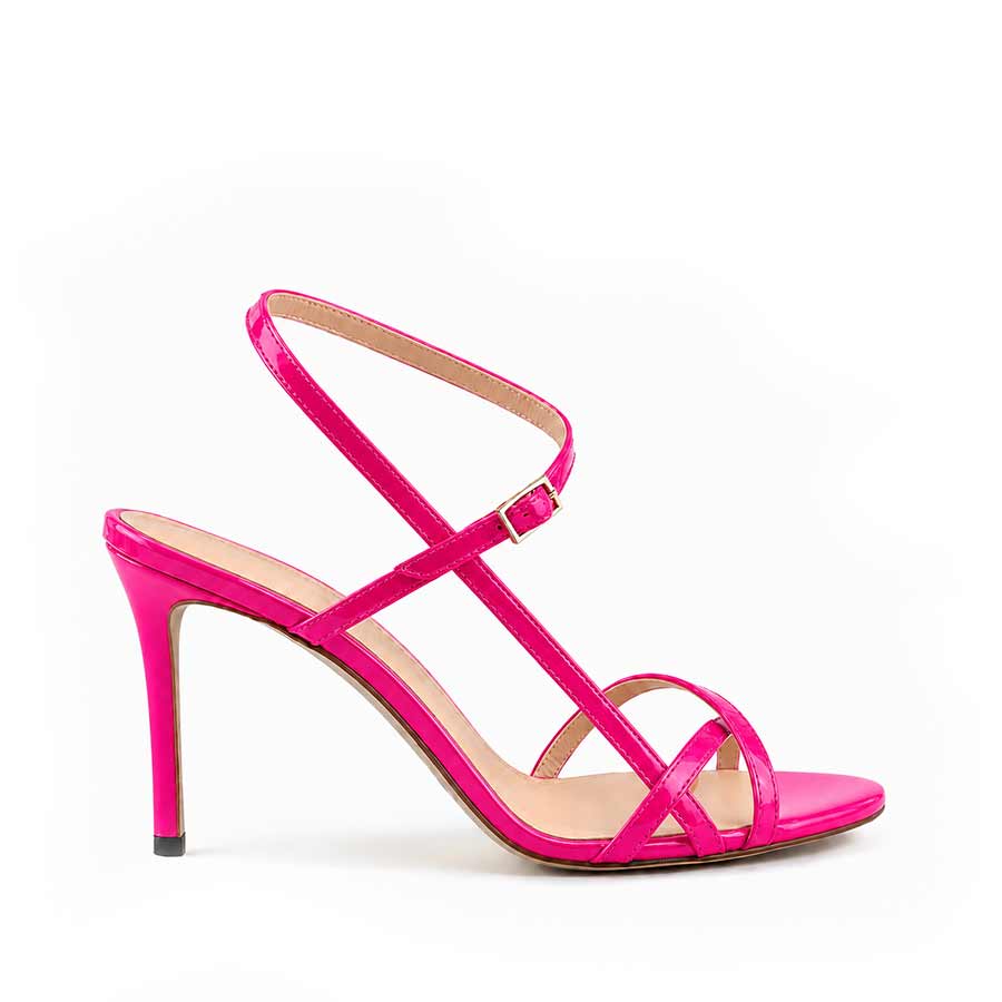 sandalo vernice fucsia