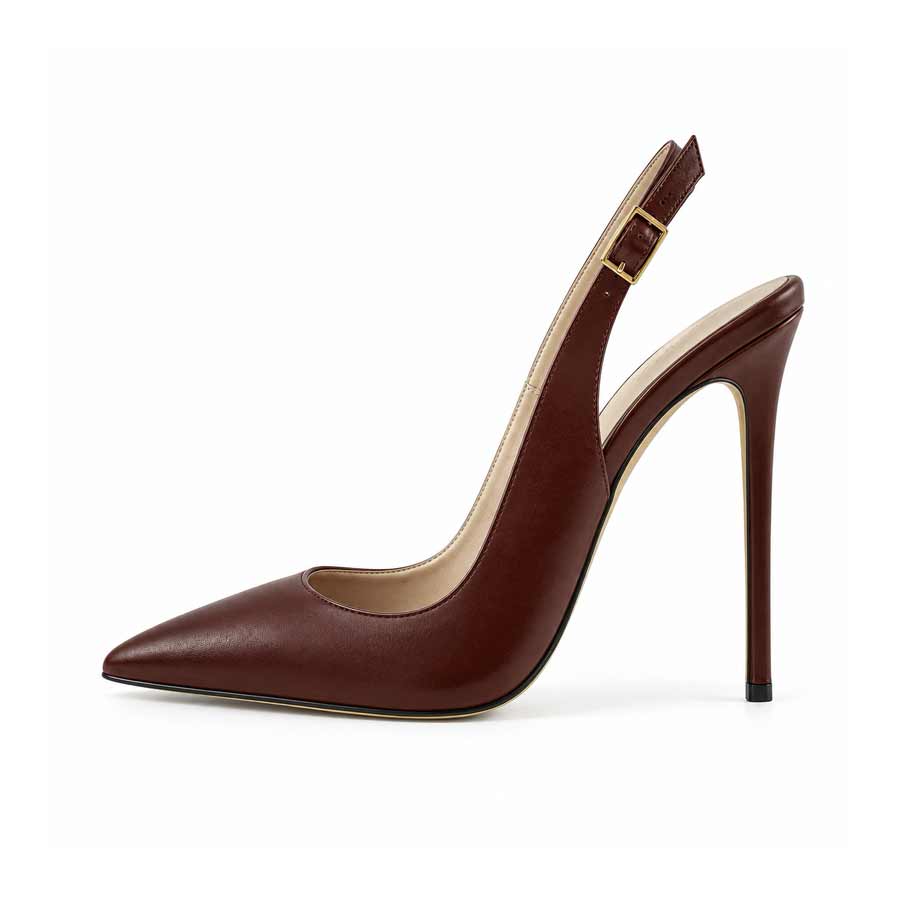 Décolleté slingback testa di moro