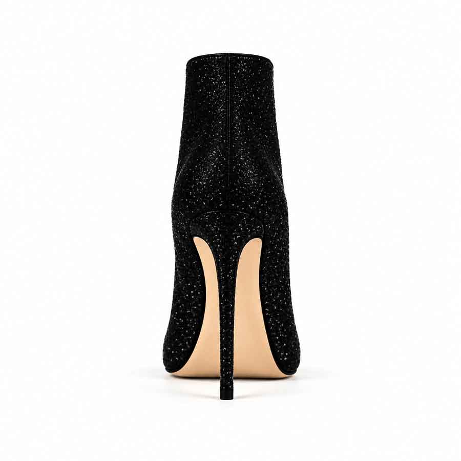 tronchetto glitter nero