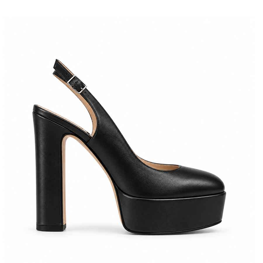 decollette pelle nera
