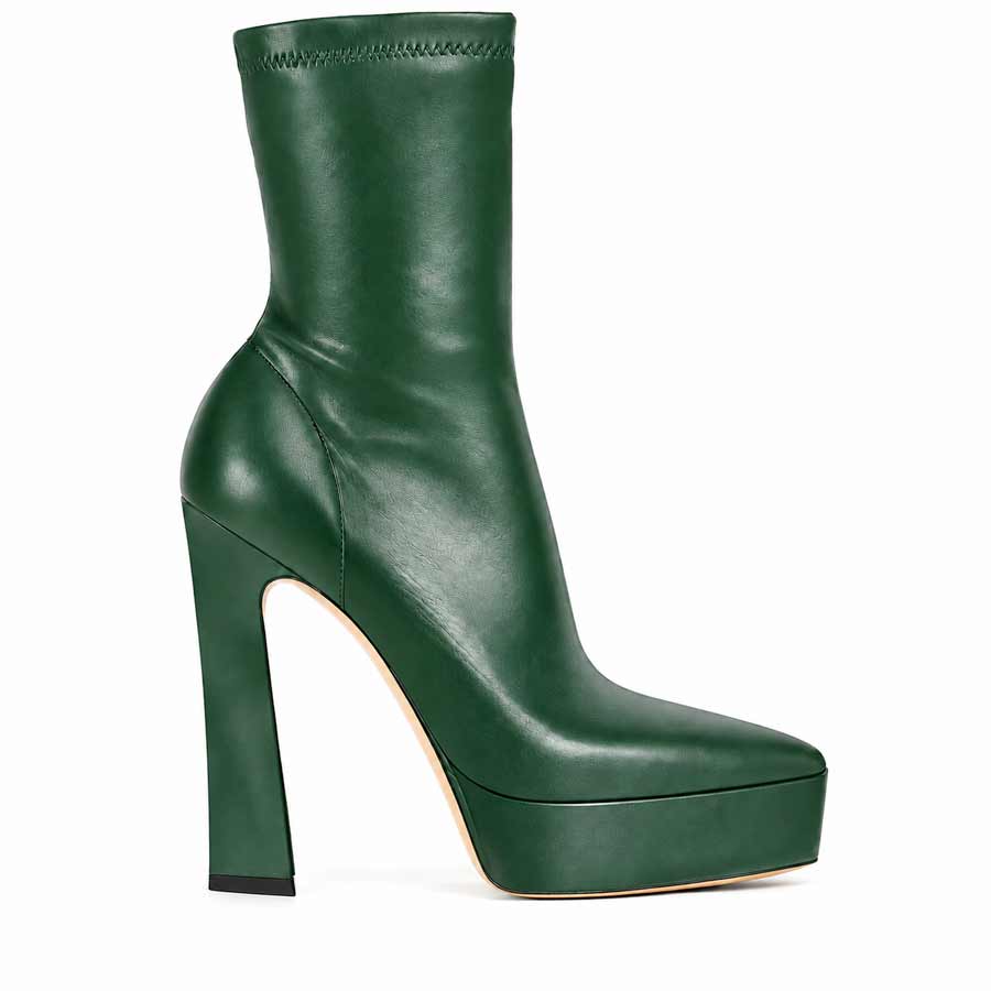 tronchetto pelle verde