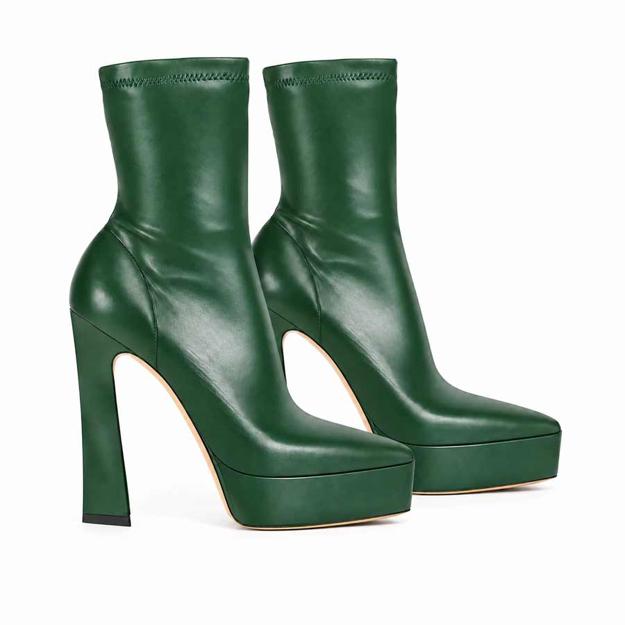 tronchetto pelle verde